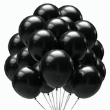 Pack De 100 Globos De Látex Negros Para Bodas Y Fiestas.