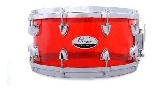 Tambor Redoblante Parquer Acrilico Rojo 14x6.5 Cuota