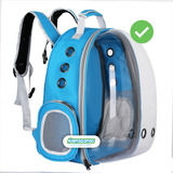 Mochila Transportadora Reptiles Transparente Azul Claro