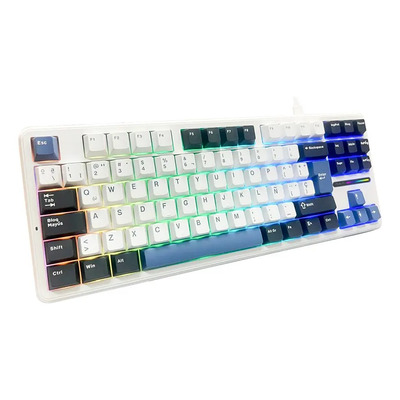 Teclado Mecanico Gamer Aula F87 Rgb Grey Switch Teclado Gris\u002Fblanco\u002Fazul Idioma Español Latinoamérica | Envío gratis