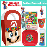 Cotillón Cumpleaños Personalizado Premium Mario Bross