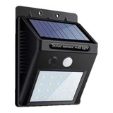Arandela Luminaria Solar Com Sensor Automatico 20 Leds