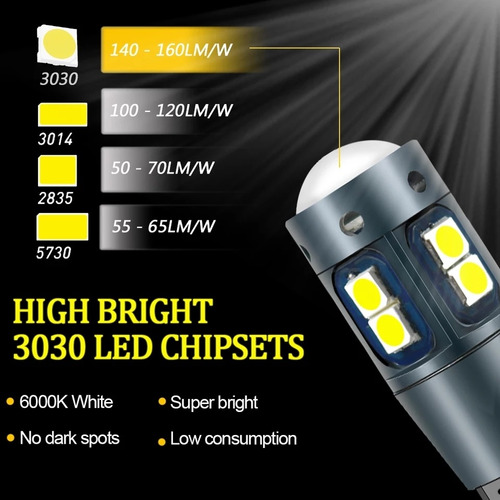 Led Posición T10 Canbus Única En El Mercado Led 3030 Chipset