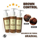 Kit 3x Balm Escurecedor Barba E Cabelo Brown Control You Man