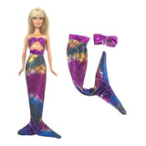 Roupa Para Boneca Barbie - Sereia Colorido