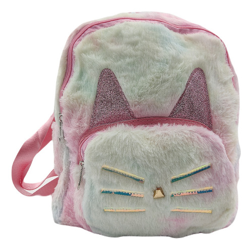 Bolso Niño Gato Peluche Maleta Viaje Escolar Amor