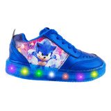 Tenis Luces Led Sonic The Hedgehog  Knuckles Niños 770-rs