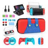 Estuche Accesorios Para Nintendo Switch 28pzs Con Funda