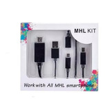 Kit Mhl Cable Adaptador Micro Usb V8 A Hdmi