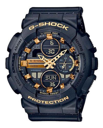 Reloj Casio G-shock Gma-s140m-1adr Mujer Negro - Dorado