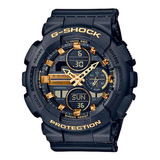 Reloj Casio G-shock Gma-s140m-1adr Mujer Color De La Correa Negro Color Del Bisel Negro Color Del Fondo Negro