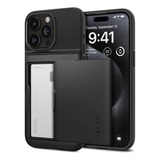 Funda Spigen Para iPhone 15 Pro Max Con Tarjetero/negro