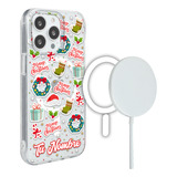 Funda Para iPhone Magsafe Nombre Navidad Adornos Navideños
