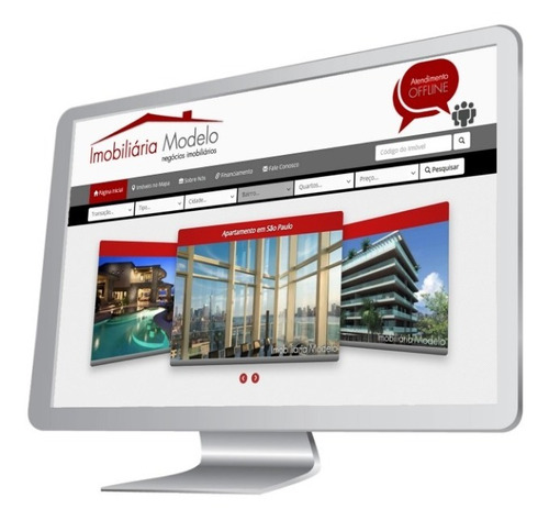 Script Imobiliaria Responsivo Com Chat Online - Php - Site