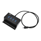 Hub Usb C A 4 Puertos Usb 3.0 Con Soporte De Cel  Nsuh0433c