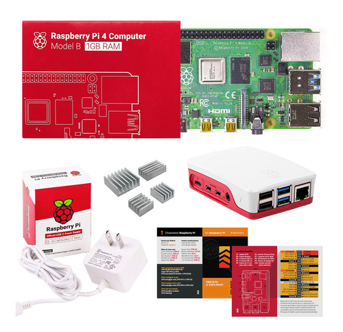 Raspberry Pi 4 B 1gb - Fuente Carcasa Oficial Disipador Kit