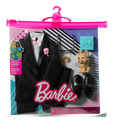 Barbie Ropa Ken Traje De Novio Accesorios Y Mascota
