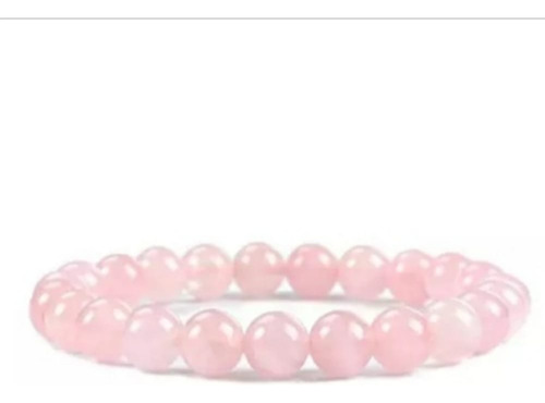 Pulsera Cuarzo Rosado 8mm Yoga Activa Chakra Corazón Mujer