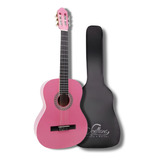 Guitarra Clásica Sevillana Rosada 39 Con Alma Y Funda 8451