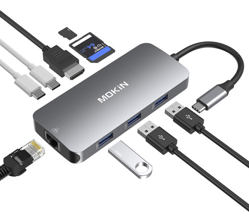 Adaptadores Usb C Para Macbook Pro/air, Mac Dongle Con 3 Pu.