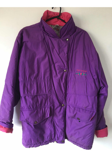 Campera Vintage Talle M/l Color Violeta Impermeable 