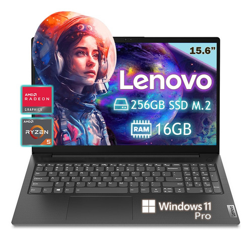 Laptop Lenovo V15 G4 Ryzen 5 5500u 256gb Ssd 16gb Ram 15.6p Color Negro