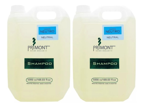 Primont Kit X2 Shampoo Neutro Ph Balanceado Pelo 5lt