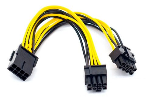 Cabo Adaptador 8 Pinos Pci-e Para 2x 8 (6 +2) Placa De Vídeo