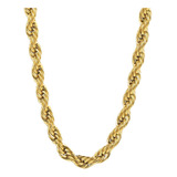 Cadena Soga 5mm Para Hombre Y Mujer De Acero 40 Cm Color Oro