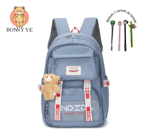 Mochila Grande Impermeável Kl Realce Asian Bear Design 45cm