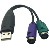 Cable Usb A Dual Ps / 2 Para Mouse Y Teclado Negro