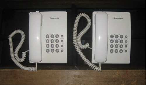 2 Teléfonos Panasonic Kx-ts500 Básico Para Casa, Conmutador 
