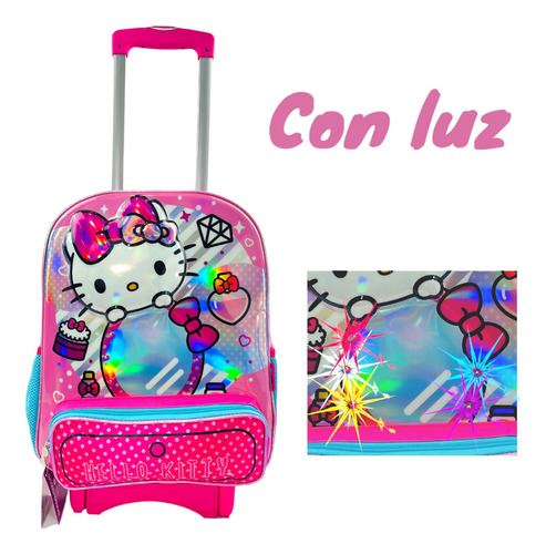 Mochila De Carro, Hello Kitty Con Luz Original Primaria