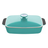 Essen Fuente Rectangular 30cm Color Aqua - Oferta!!