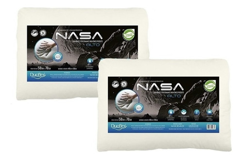 Kit Com 2 Travesseiro Nasa-x Alto Viscoelástico - Duoflex