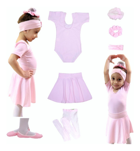 Conjunto Para Balé Infantil 7 Peças