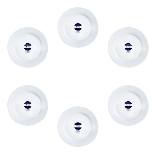 Plato Postre 19 Cm Everyday Luminarc Vidrio Templado X 6 Uni