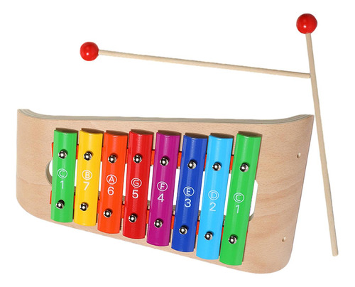 Xilófono Para Niños Glockenspiel, Instrumento De 8 Tonos