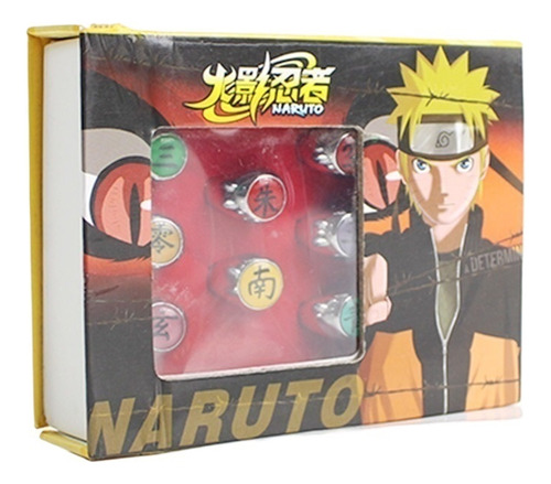 10 Anillos Para Naruto Akatsuki Miembros Cosplay