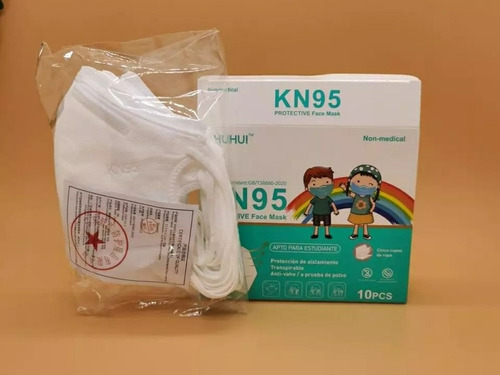 Cubrebocas Caja 10 Pz Infantil Niño Niña Kn95 Reusable