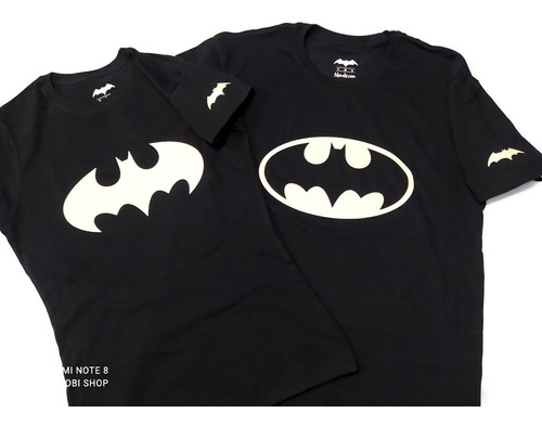 Duo Playeras Batman Brilla En La Oscuridad