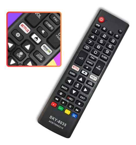 Controle Remoto Para LG Tv Universal Smart