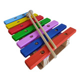 Xilofone Lira Musical Infantil Mdf Montessori Colorido