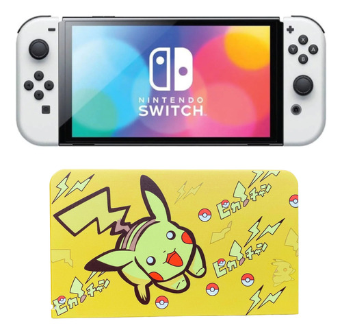 Nintendo Switch Oled Pikachu Protector Estuche Dock Tapa Go