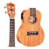 Ukulele Shelby Su23me Stnt Concert 23 Mogno Fosco Eletrico