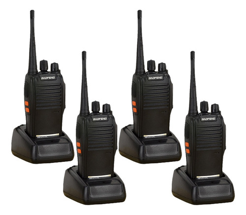 4 Rádios Comunicador Freqüência Canais 16ch Vhf/uhf C/ Fone