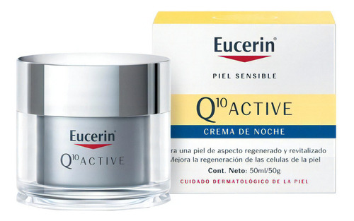 Eucerin Q10 Active Crema Facia De Noche Antiarrugas Antiedad Tipo De Piel Sensible
