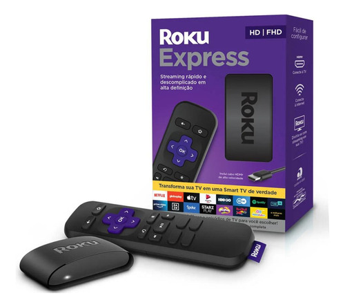 Roku Express Conversor Tv Smart Full Hd 1080p Streaming