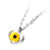 Dije De Girasol Dije De Plata Corazon Tami Cad De Corazon