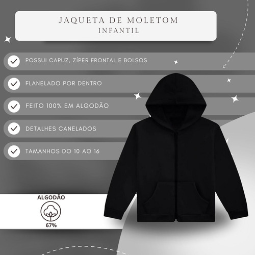 Kit 2 Jaquetas Infantil Agasalho Moletom 10 Ao 16 Juvenil
